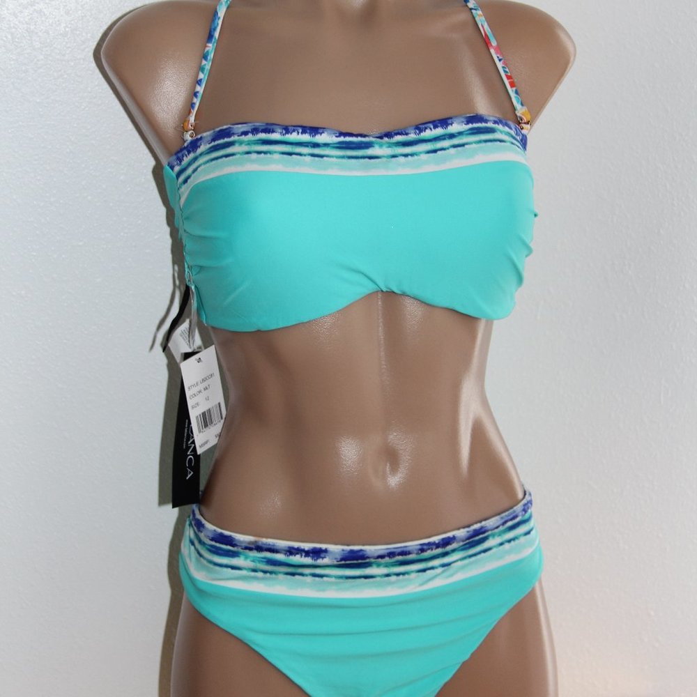 NWT La Blanca Reversible Bikini Set Bandeau Bra - Picture 4 of 4